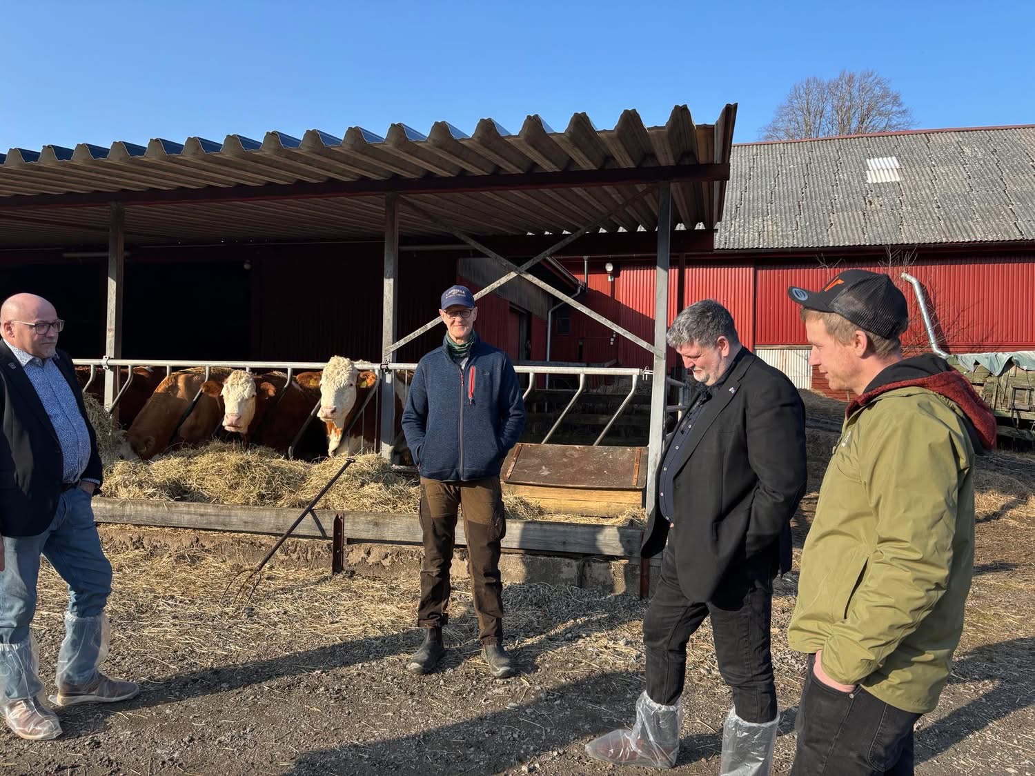 Politikerträff hos Torbjörn Melin, riksdagsledamoten Magnus Jakobsson och gruppledaren i Uddevalla, Jerker Lundin från KD